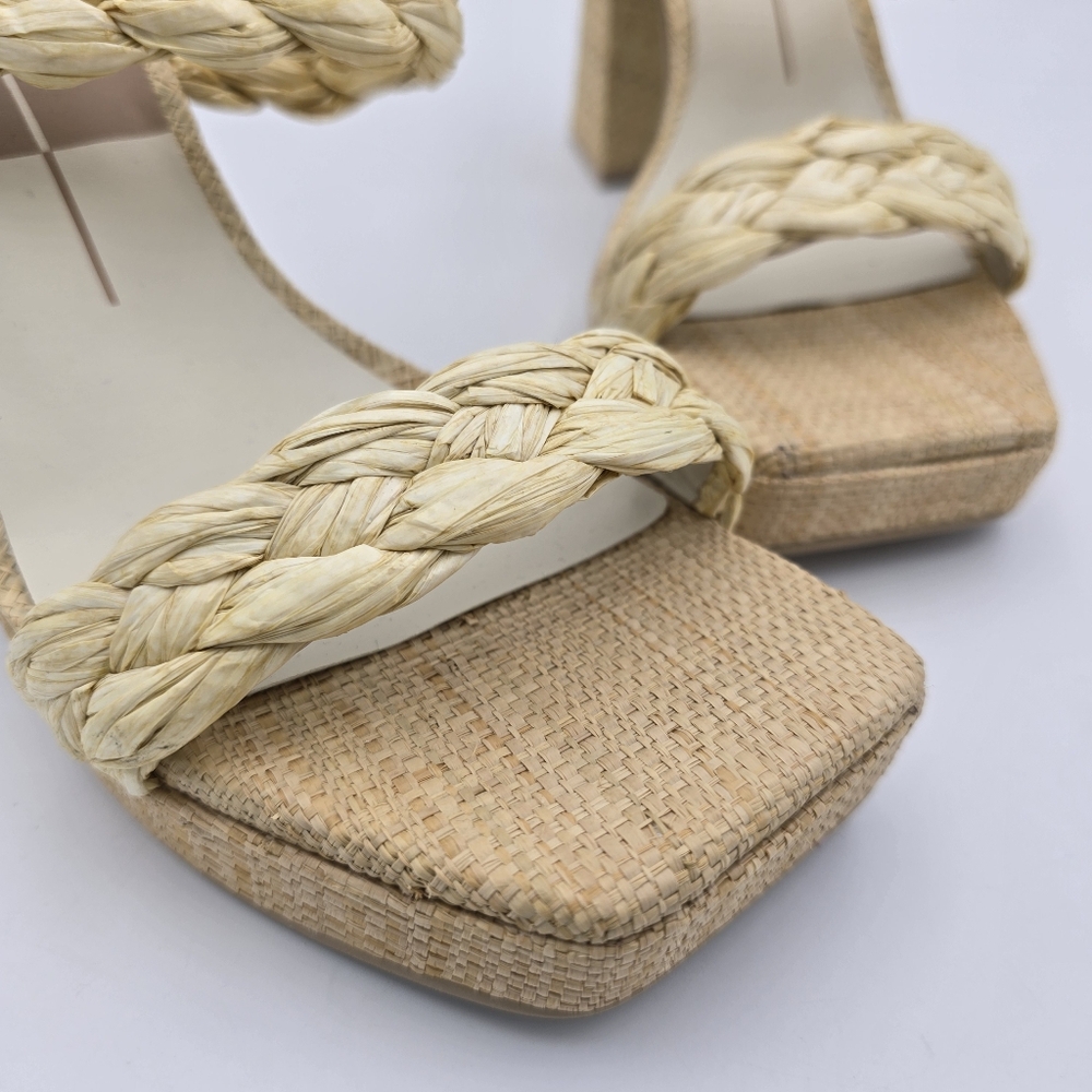 Dolce Vita Braided Natural Raffia Platform Sandal - Picture 2 of 14